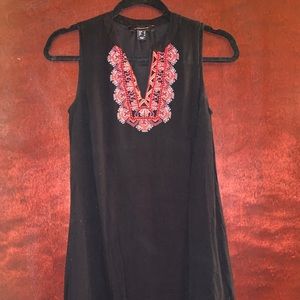 Black and Red Shift Dress